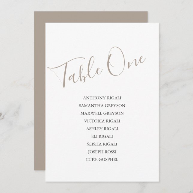 Sjöfartsschemat för kusten Färger, Bröllop, Bord Inbjudningar (Fram/baksida)