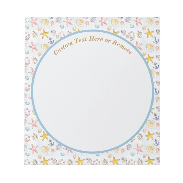 Sjöfartssej vid havsbottnen vid havsbottnen anteckningsblock (Framsida)