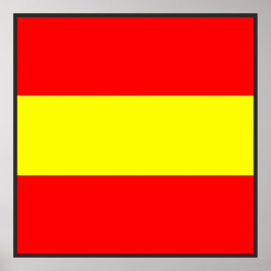 Sjöfartssignal flagga nummer 1 brev 1 poster