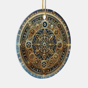 Sjöfartsskydd Sigil av ej guld Julgransprydnad Keramik