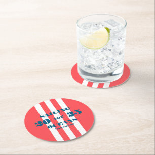 Sjöfartstema Pappers Coaster Underlägg Papper Rund