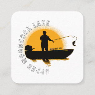 Sjöfiske Michigan Fyrkantigt Visitkort