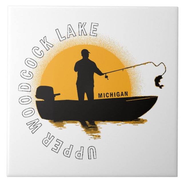 Sjöfiske Michigan Kakelplatta (Framsidan)