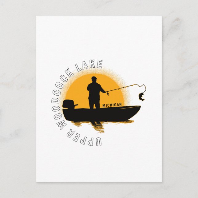 Sjöfiske Michigan Vykort (Framsida)