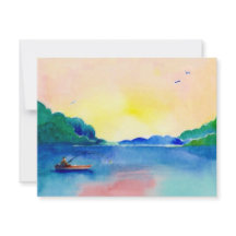 Sjöfiskepension i vattenfärginbjudan