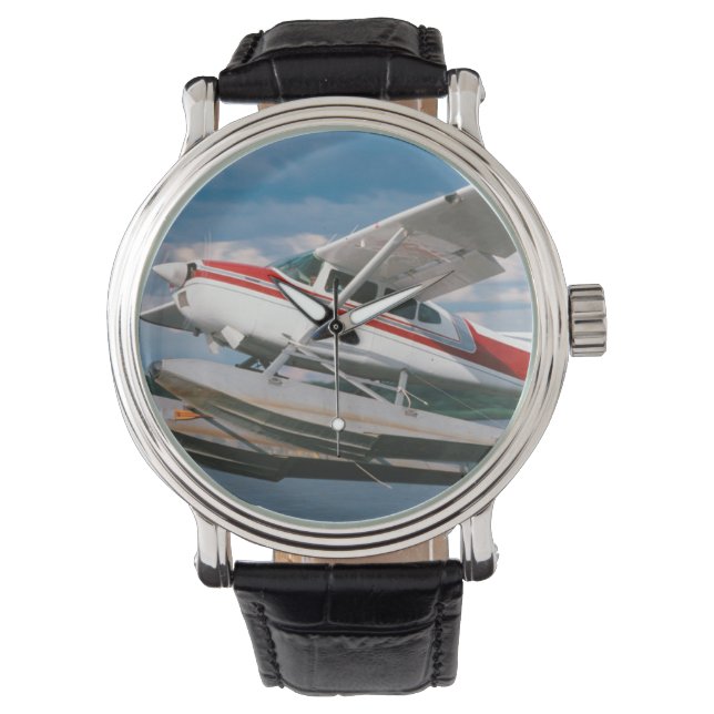 Sjöflygplan startar, Victoriafallen, Zimbabwe Armbandsur (Framsida)