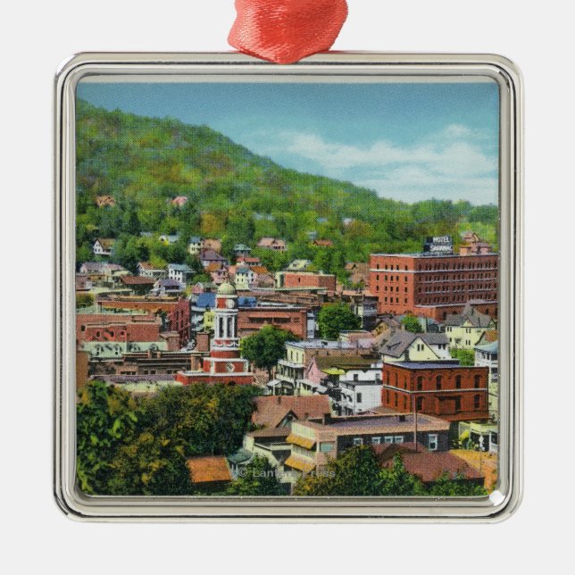 Sjögatabacken beskådar av affär delar upp julgransprydnad metall (Framsidan)