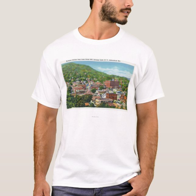 Sjögatabacken beskådar av affär delar upp tee shirt (Framsida)