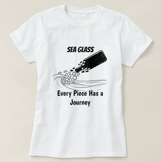 Sjöglas: Varje Stycke Har en Resa - T-Shirt (Design framsida)
