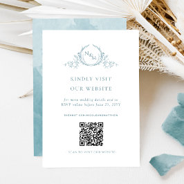 Sjöglass - vattenfärg Monogram QR-kod /OSA Online Tilläggskort