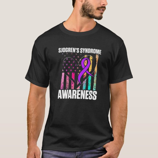 Sjograns syndrom Survivor Lär Warrior 1 T Shirt (Framsida)