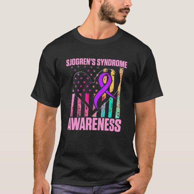 Sjograns syndrom Survivor Lär Warrior 1 T Shirt (Framsida)
