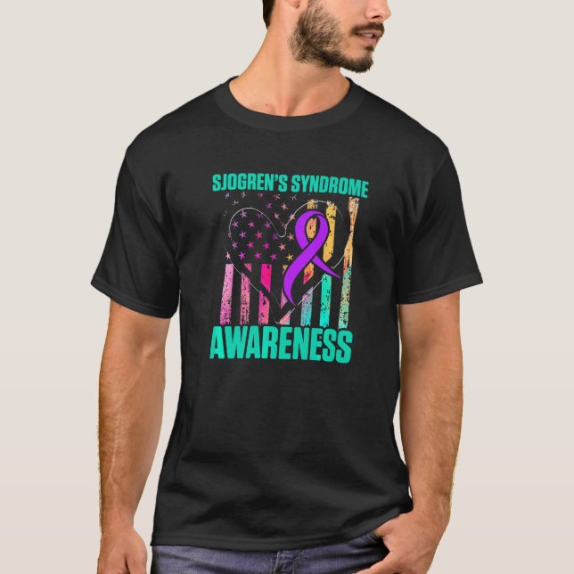 Sjograns syndrom Survivor Lär Warrior 2 T Shirt (Framsida)