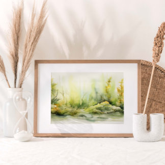 Sjögräs Kelp Garden Watercolor Skriv ut Poster
