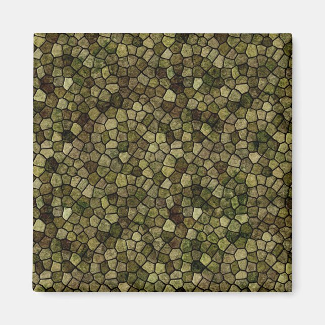 Sjögräs och Juniper Cobpled Patchwork Terrazo Magnet (Framsidan)