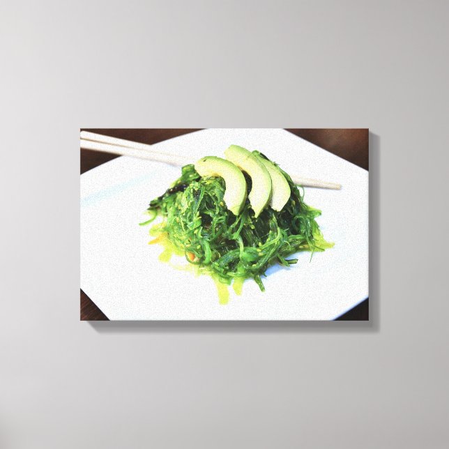 SJÖGRÄS SALAD JAPANESE ART PRINT STRETCHED CANVAS (Framsida)