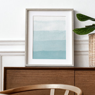 Sjögräs vattengenomskinlig vattengradient, färgblo poster
