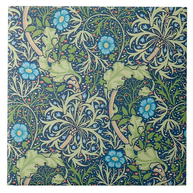 Sjögräs, William Morris Kakelplatta (Framsidan)