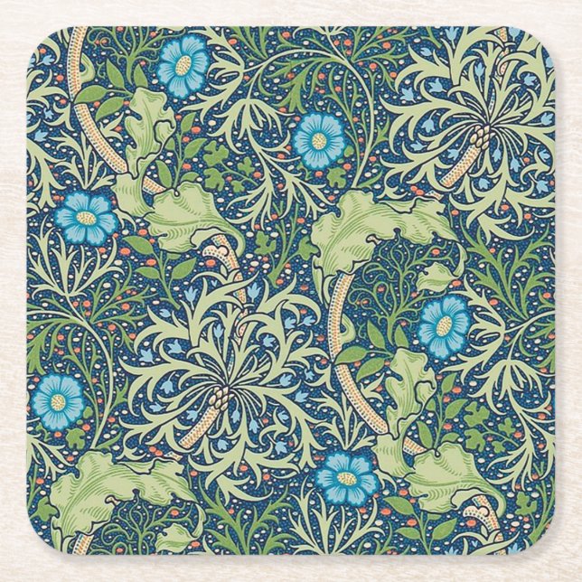 Sjögräs, William Morris Underlägg Papper Kvadrat (Framsidan)