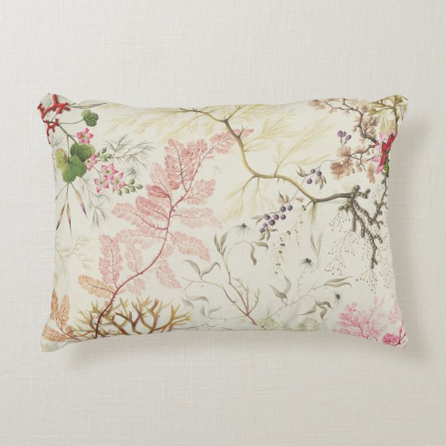 Sjögräsdesign för materiellt silke (w/c på papper) prydnadskudde (Framsidan)