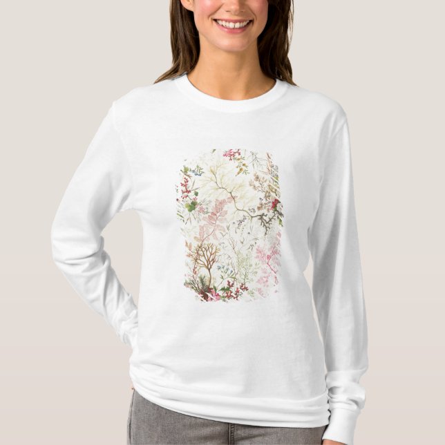 Sjögräsdesign för materiellt silke (w/c på papper) tee shirt (Framsida)