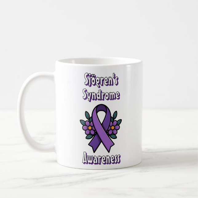 Sjögren's Awareness | Purple Ribbon Kaffemugg (Vänster)