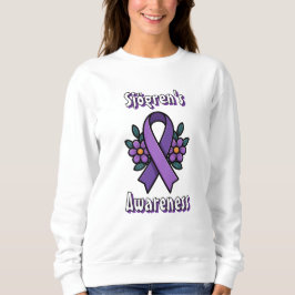 Sjögren's Awareness | Purple Ribbon with flowers T Shirt