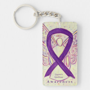 Sjogrens syndrom Angel Awareness Ribbon Keychain