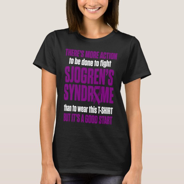 Sjogrens syndrom Survivor Action Warrior T Shirt (Framsida)