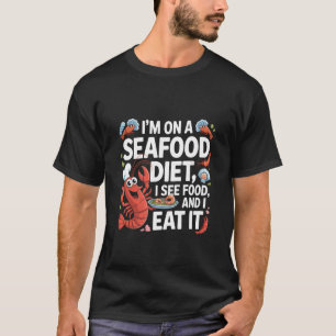 Sjögryns-memes Jag Äter Sjömat Jag Ser Mat Och T Shirt