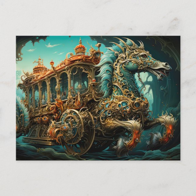 Sjöhäftande organisation för transport av resande vykort (Framsida)