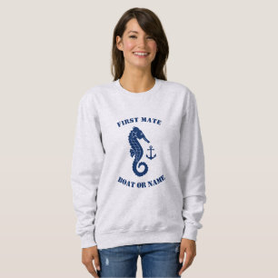 Sjöhäftankor - första bordsmatta eller Namn-blått T Shirt