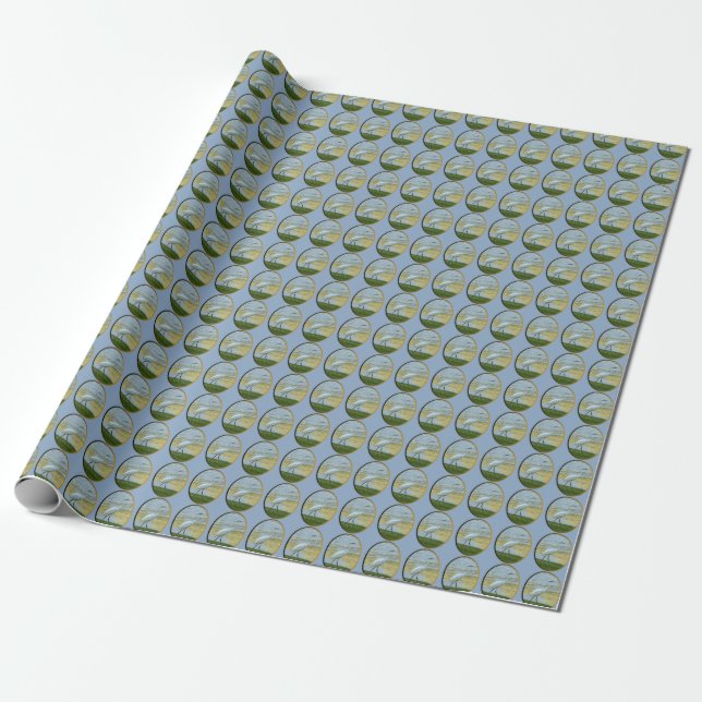 Sjöhäger Fågel Presentpapper (Utrullad)