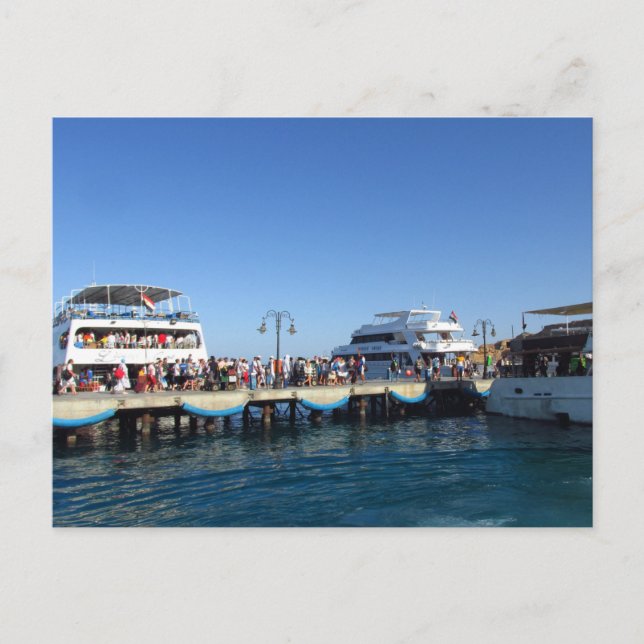 Sjöhamn i staden Sharm El Sheikh Vykort (Framsida)