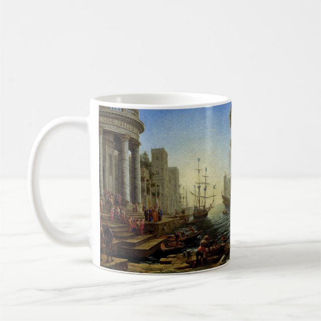 Sjöhamn med Saint Ursulas embarkering  Kaffemugg (Vänster)