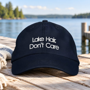 Sjöhår Bryr Sig Inte Rolig Sommar Sjö Estetik Broderad Keps