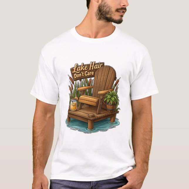 Sjöhår Bryr Sig Inte Trädocka Och Stol T Shirt (Framsida)