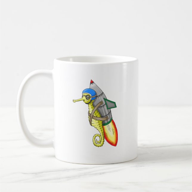 Sjöhäst Jetpack-åkning under havet Kaffemugg (Vänster)