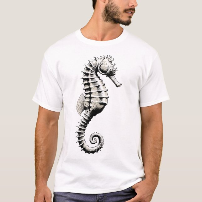 Sjöhäst konst t shirt (Framsida)