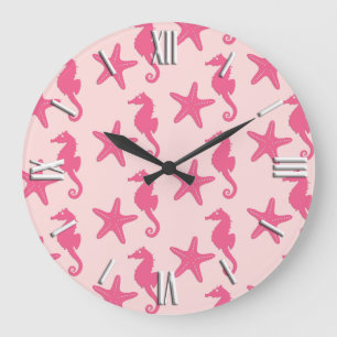 Sjöhäst och stjärnfisk - korallets rosa stor klocka