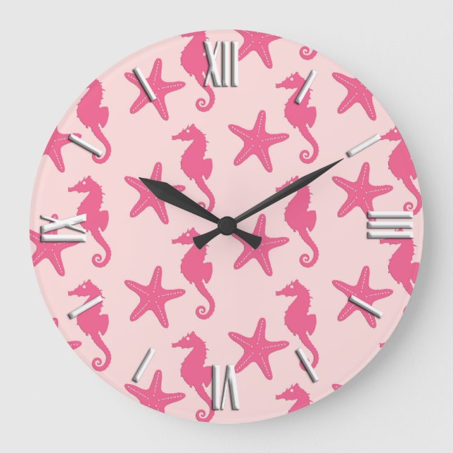 Sjöhäst och stjärnfisk - korallets rosa stor klocka (Framsida)