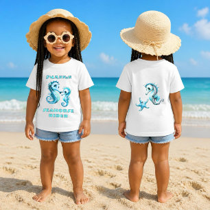 Sjöhäst Ryttare Barn Havet Kul T Shirt