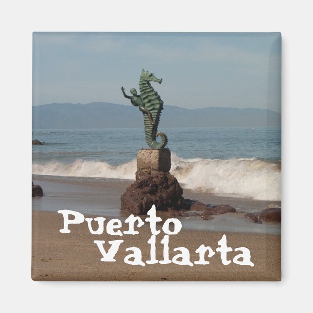 Sjöhäst ut ur Vatten; Mexiko Souvenir Magnet (Framsidan)