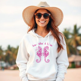 Sjöhästar-Fisherman Core-Hawaiian Tropical-Rosa T Shirt