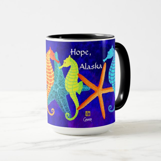 Sjöhästar, Hope - 15 oz. Kombimugg Mugg (Framsida höger)