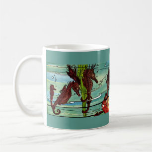 sjöhästar kaffemugg