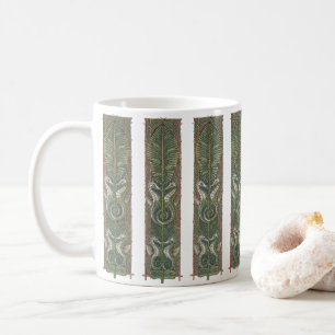 Sjöhästar och sjögräs, Vintage Art Nouveau Kaffemugg