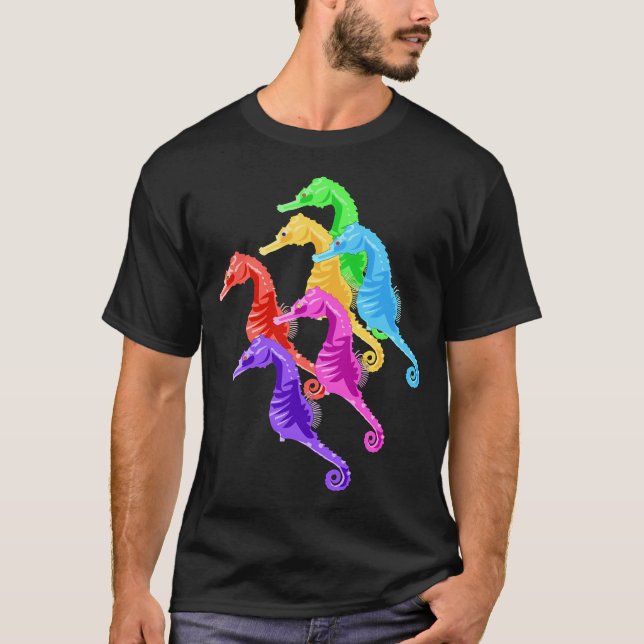 Sjöhästar parad t shirt (Framsida)