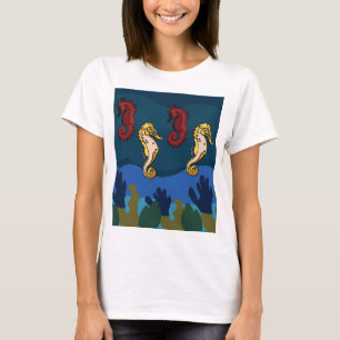 Sjöhästar Sjöliv Ocean Fish Animal T Shirt