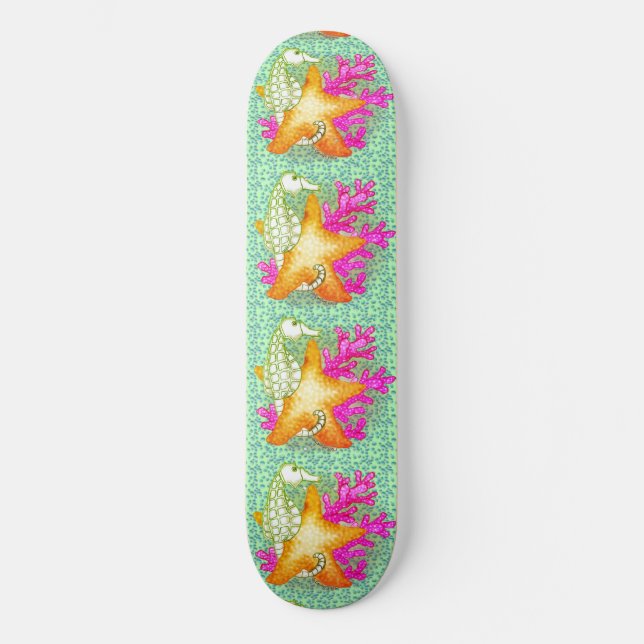 Sjöhästar Sjöstjärna Skateboard (Framsida)